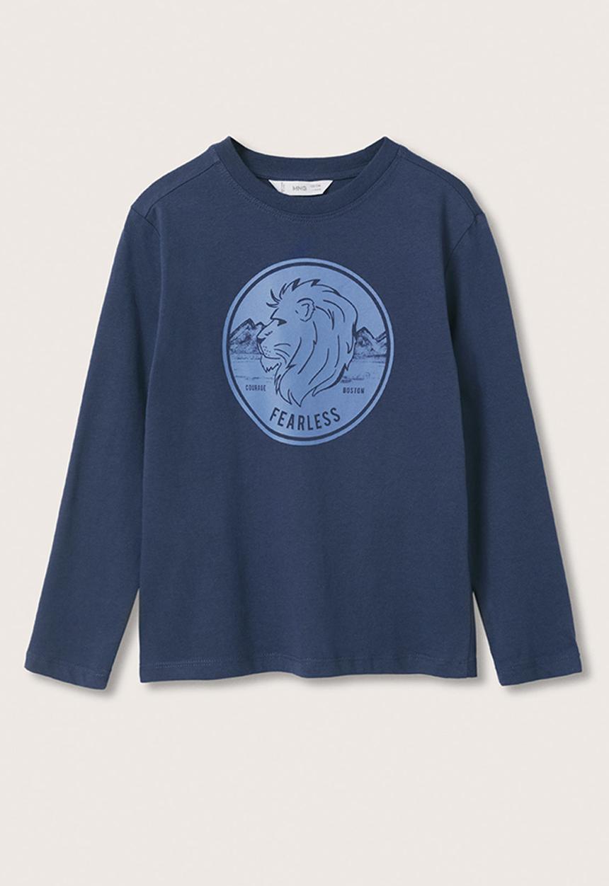 MANGO - T-shirt spencer - navy