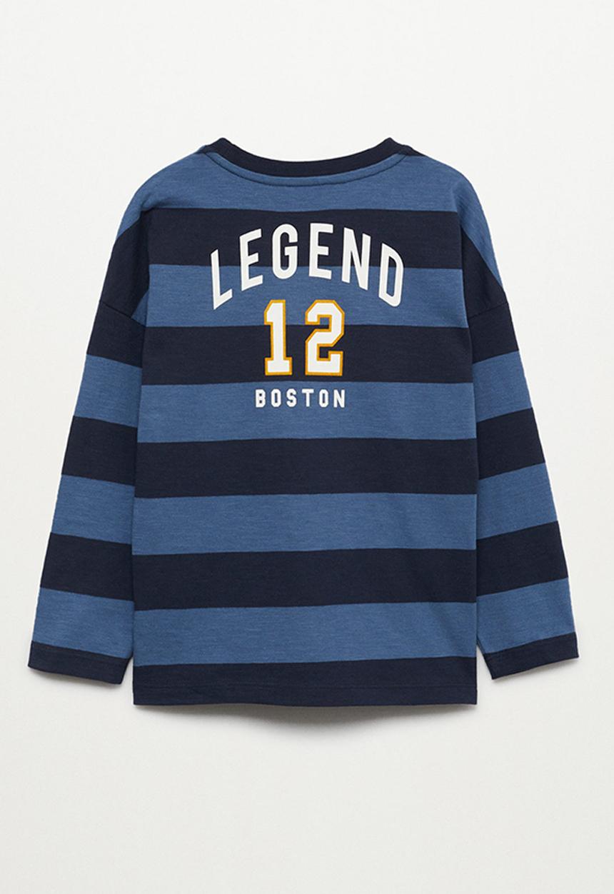 MANGO - T-shirt rugby - blue