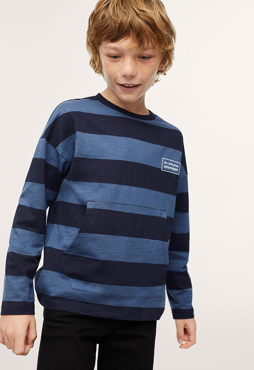 MANGO - T-shirt rugby - blue