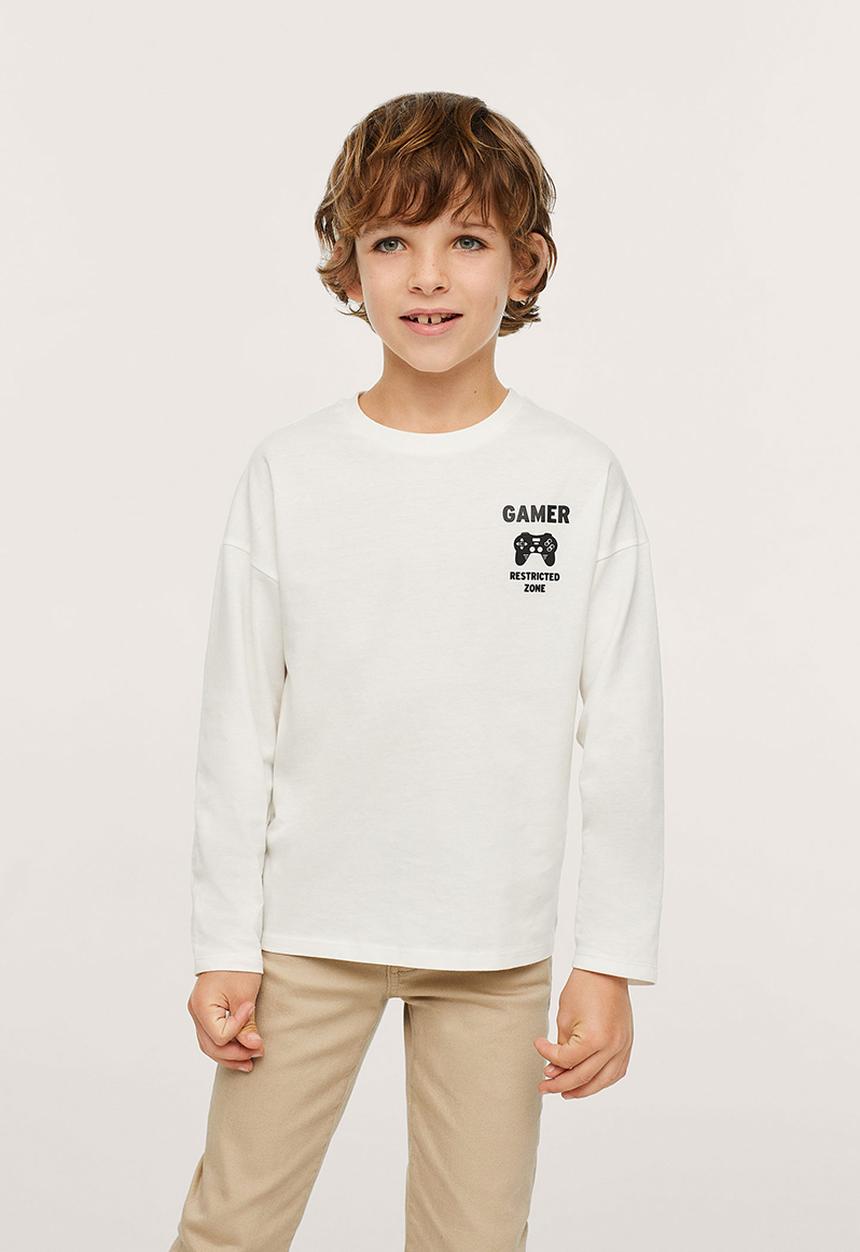 MANGO - T-shirt games - off white 