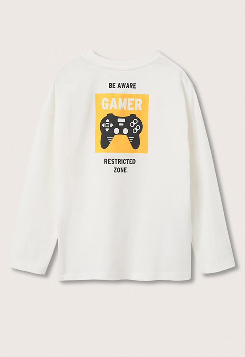 MANGO - T-shirt games - off white 