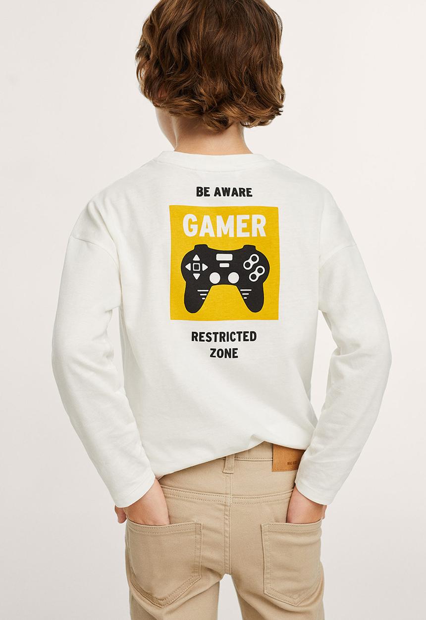 MANGO - T-shirt games - off white 