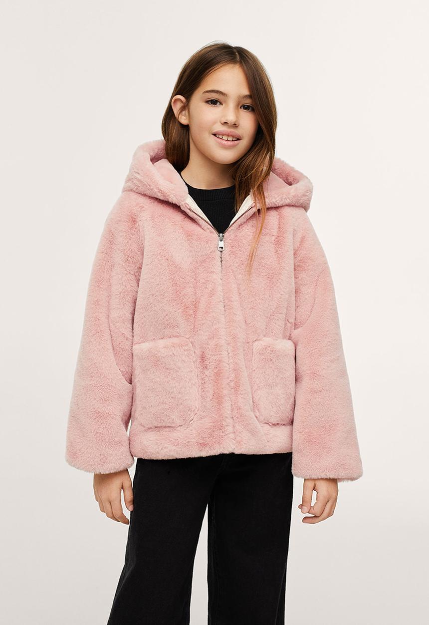 MANGO - Coat bolita - pink