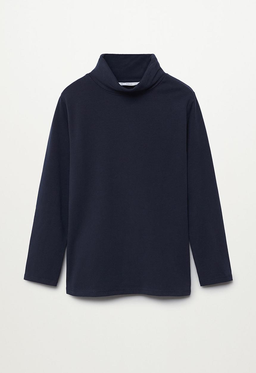 MANGO - T-shirt turbo - white/navy/black