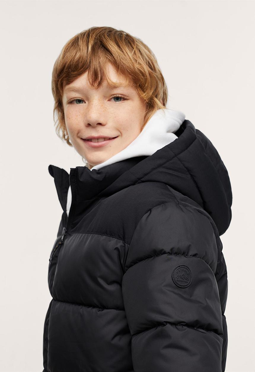 MANGO - Anorak amerlong - black
