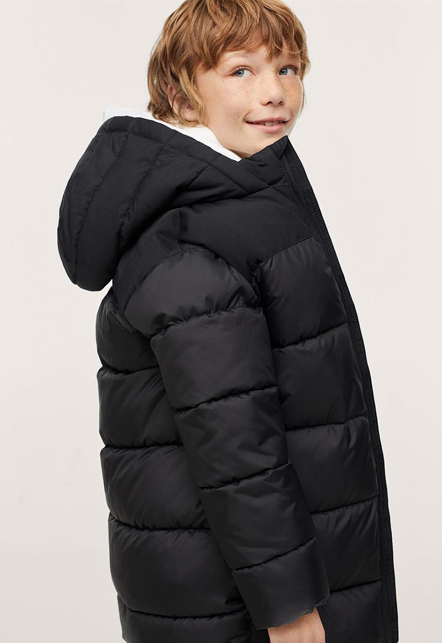 MANGO - Anorak amerlong - black