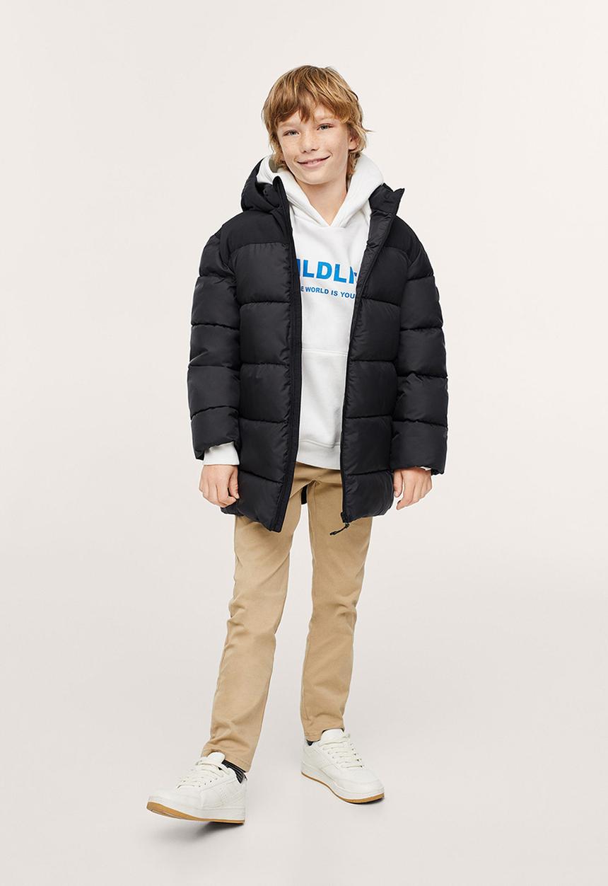 MANGO - Anorak amerlong - black