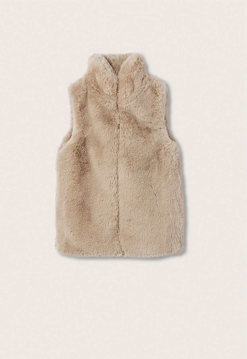 MANGO - Waistcoat canela - oatmeal