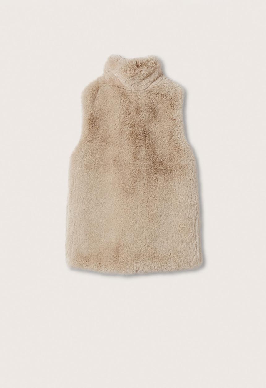 MANGO - Waistcoat canela - oatmeal