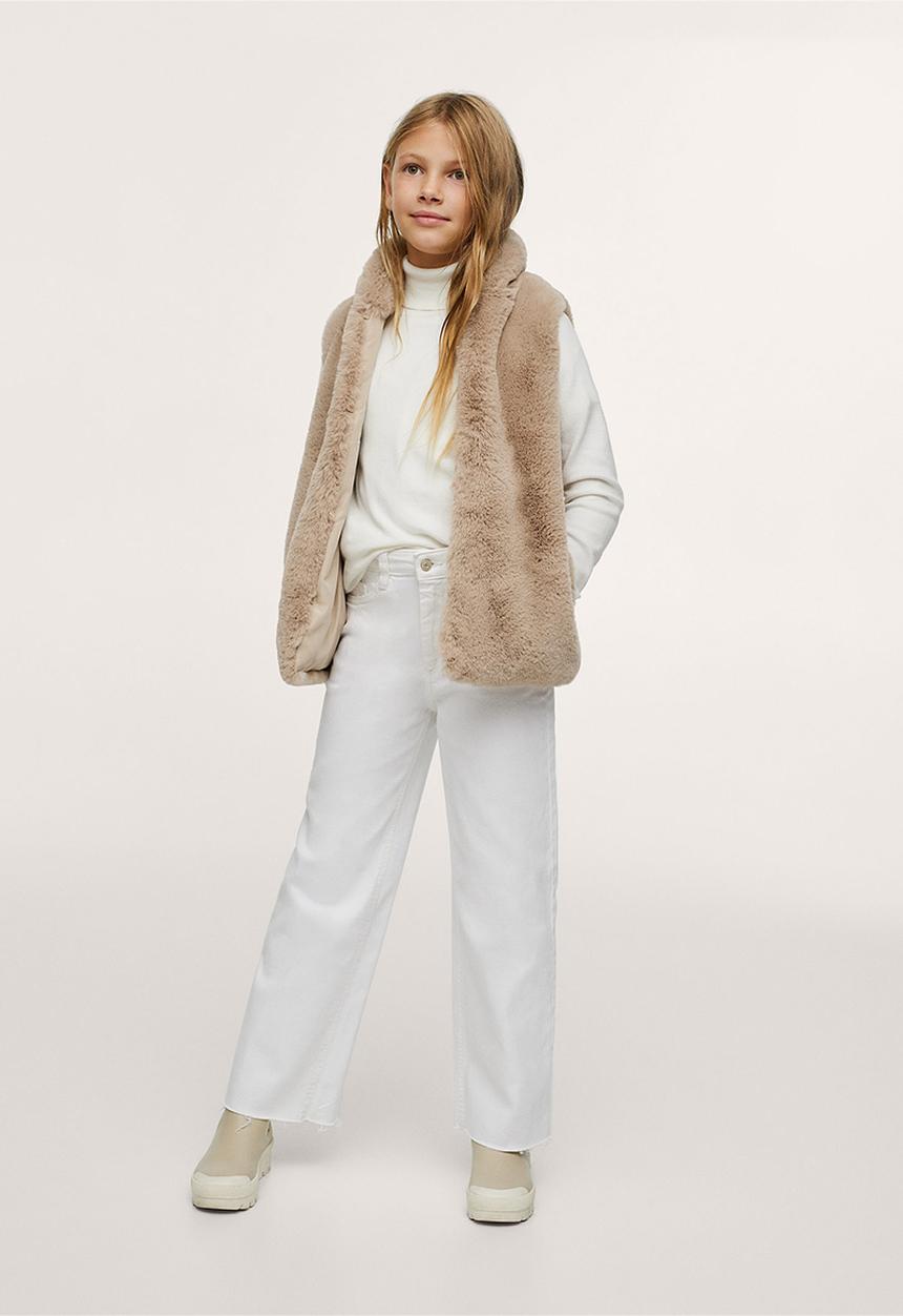 MANGO - Waistcoat canela - oatmeal