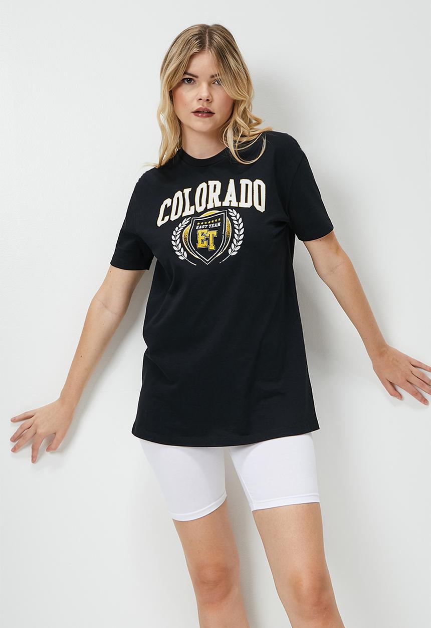 Blake - Graphic oversized tee - black