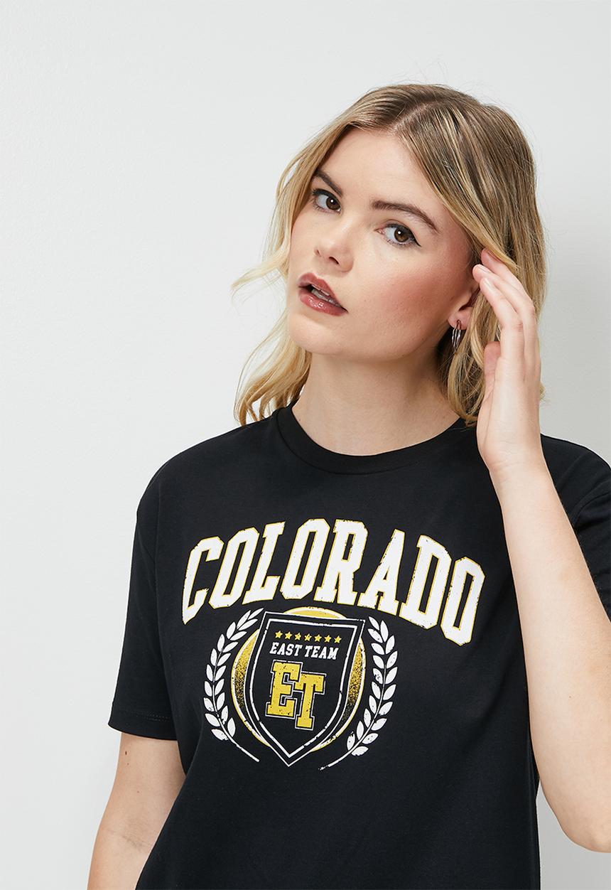 Blake - Graphic oversized tee - black