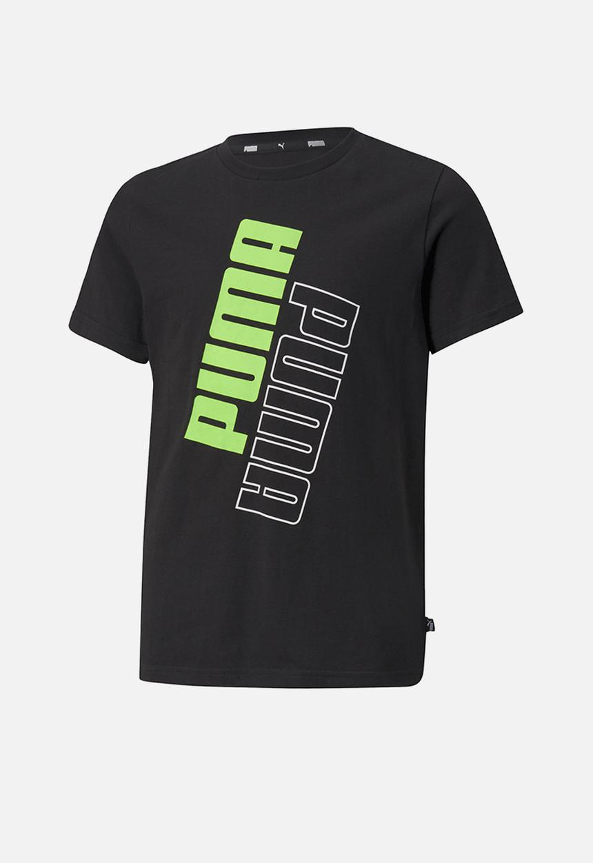 PUMA - Puma power logo tee b - puma black & green 