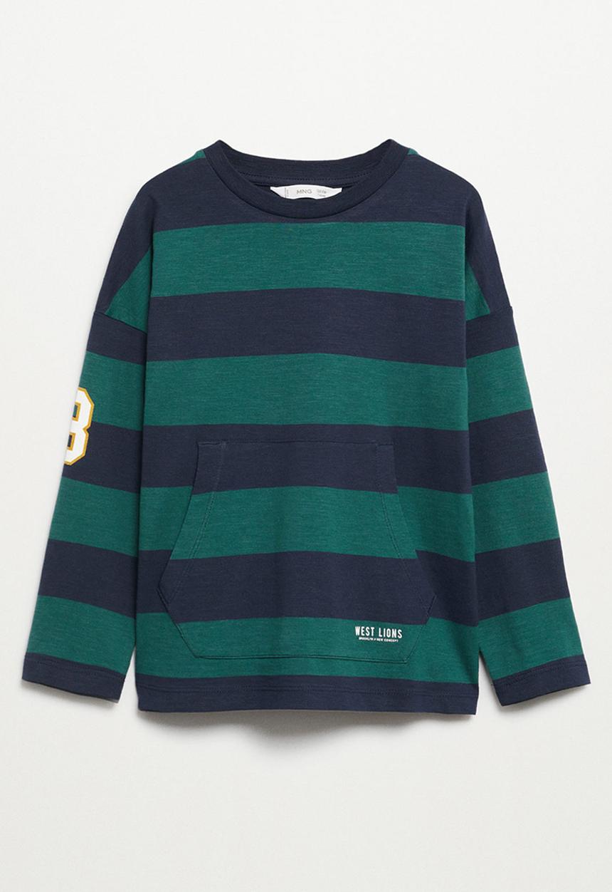 MANGO - T-shirt rugby - green