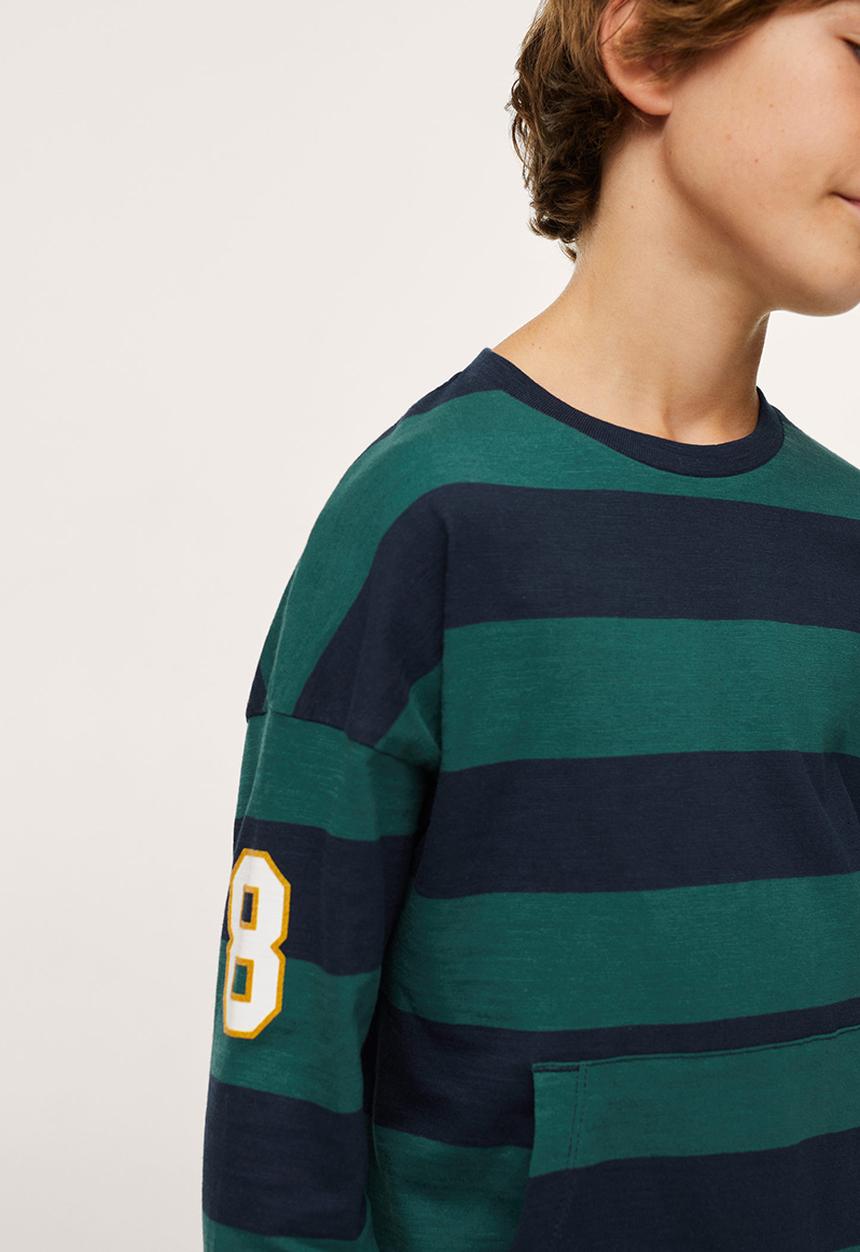 MANGO - T-shirt rugby - green