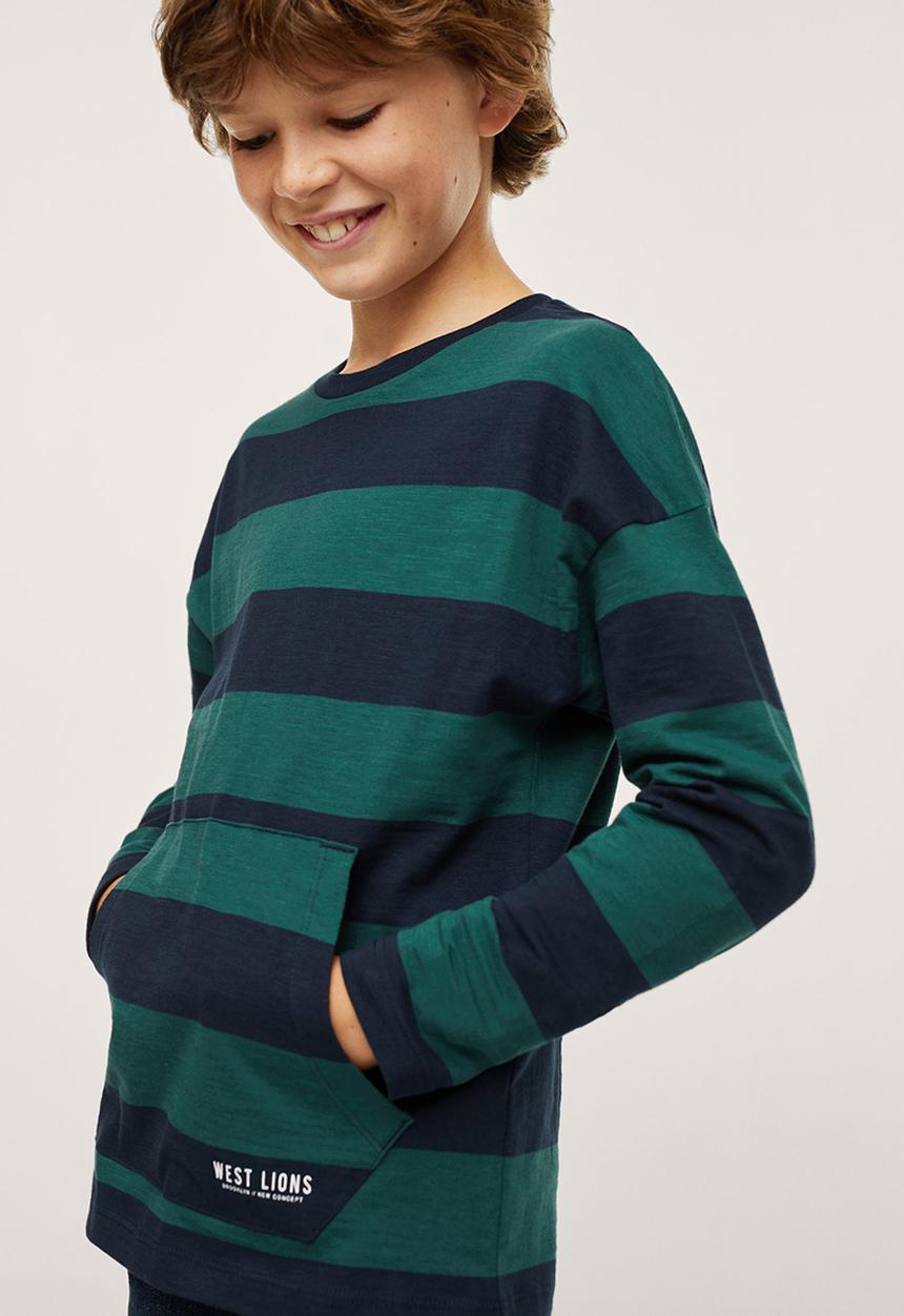 MANGO - T-shirt rugby - green