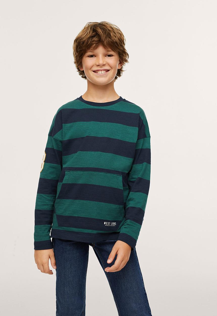 MANGO - T-shirt rugby - green