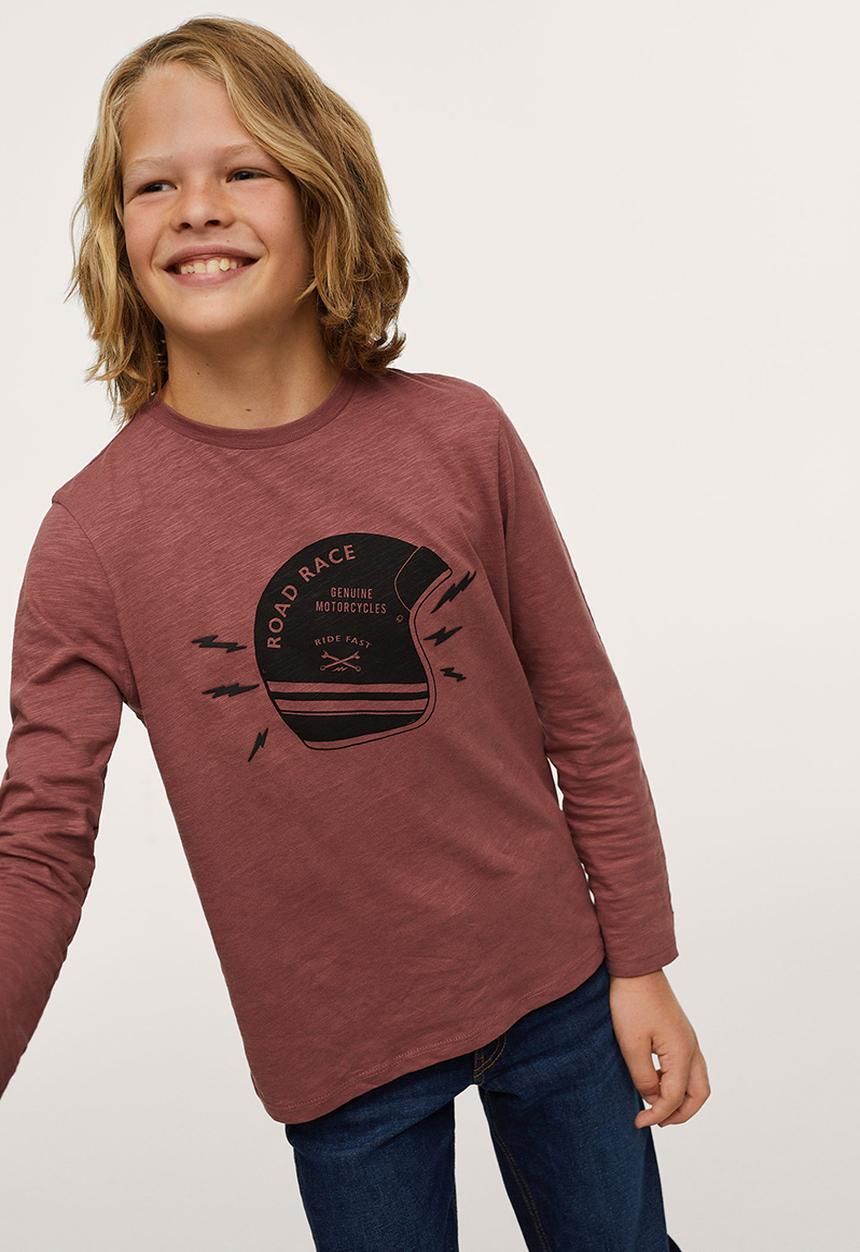MANGO - T-shirt helmet - burnt orange