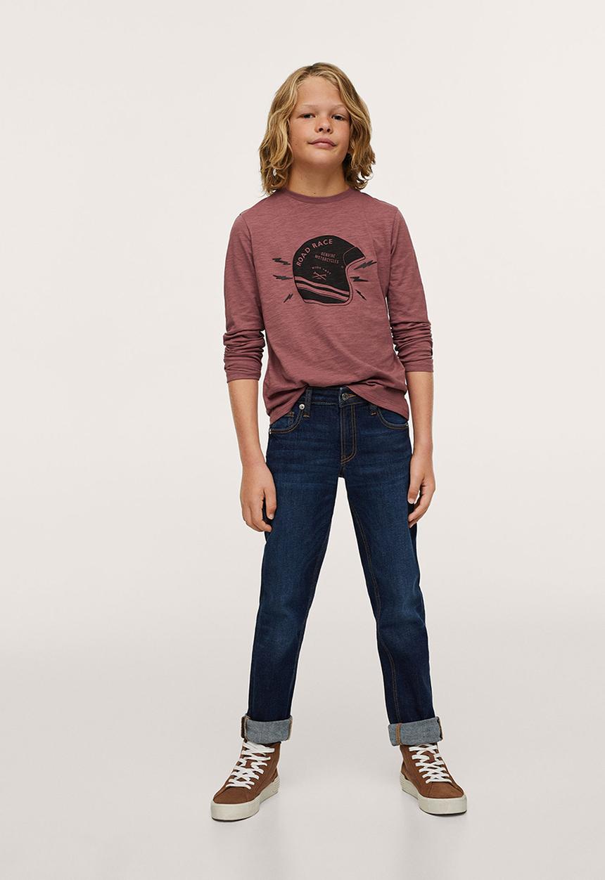 MANGO - T-shirt helmet - burnt orange