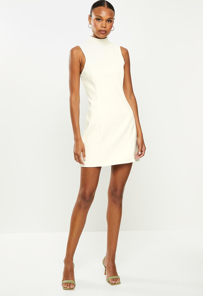 Missguided - Pu skater dress - white