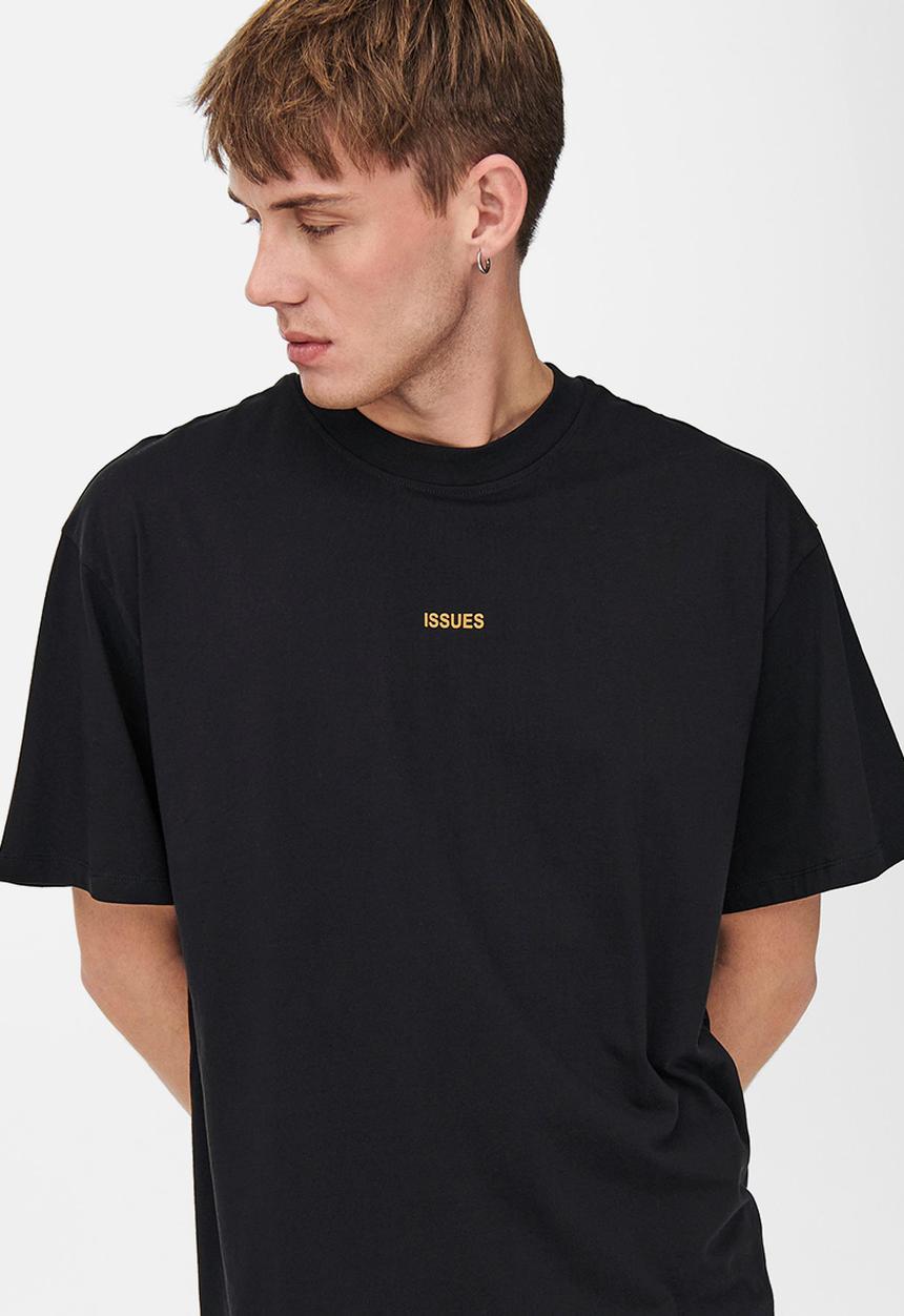 Only & Sons - Onsblaze life ovz short sleeves tee - black