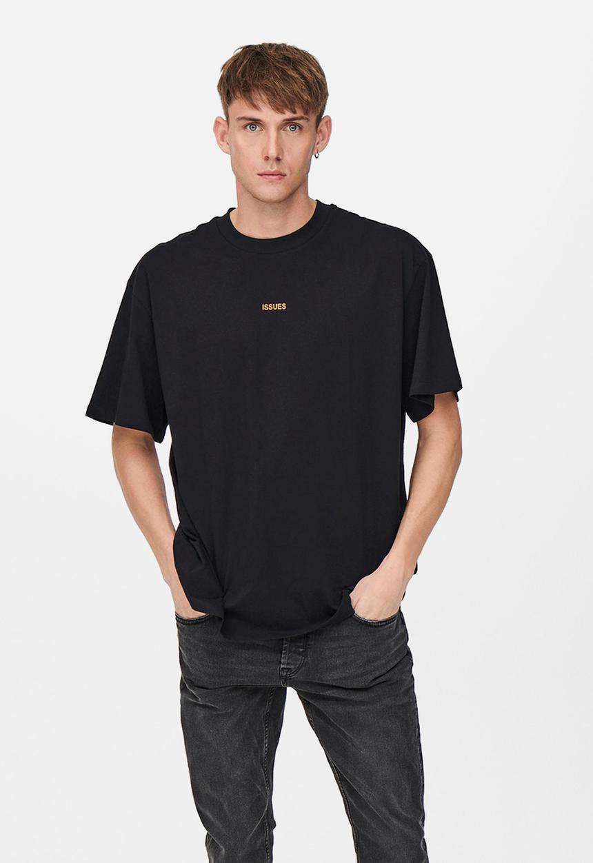 Only & Sons - Onsblaze life ovz short sleeves tee - black