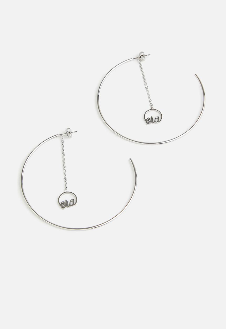 ERA by DJ Zinhle - Drop hoop earrings - silver