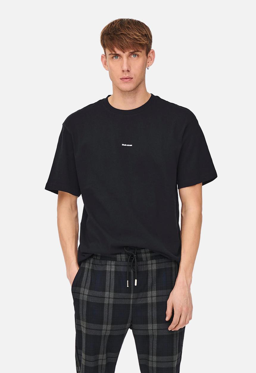 Only & Sons - Onsosris life rlx ss redact tee - dark navy