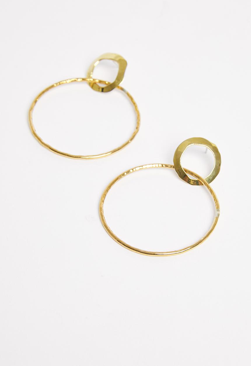 Tessa Design - Swati abstract hoop earrings - gold