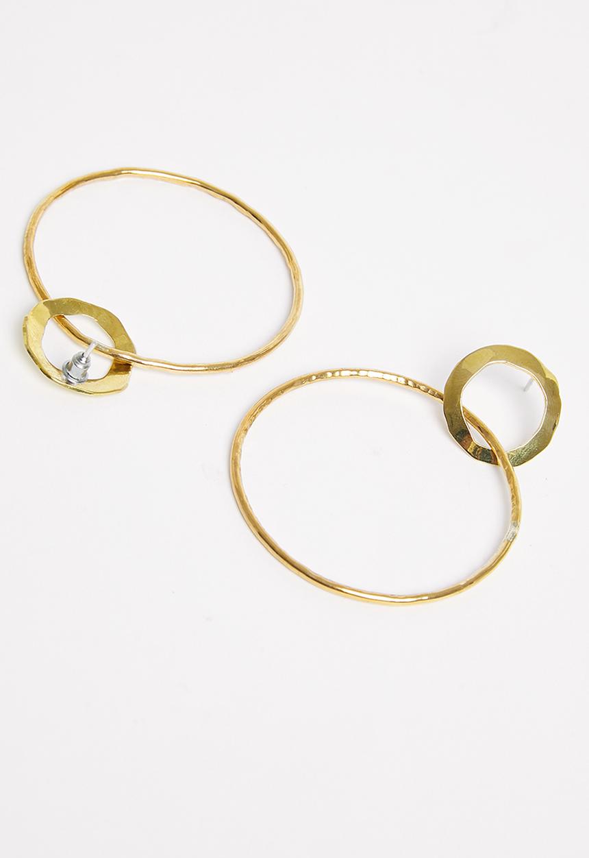 Tessa Design - Swati abstract hoop earrings - gold