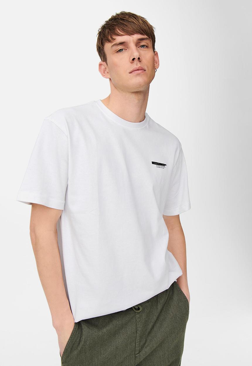 Only & Sons - Onsosris life rlx short sleeve redact tee - bright white