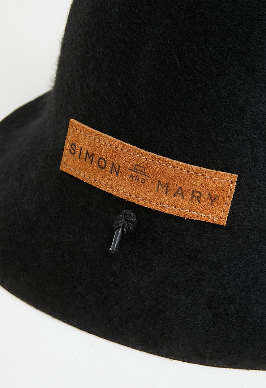 Simon and Mary - Wonky pith helmet - black