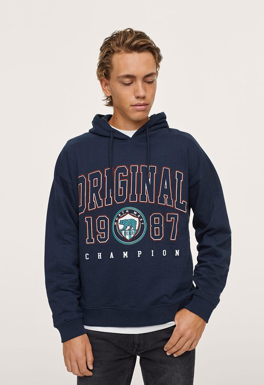MANGO - Sweatshirt american - navy