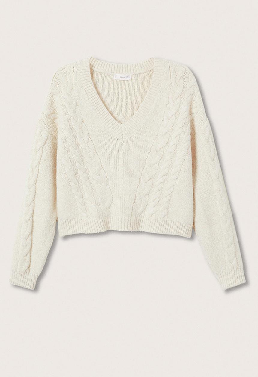 MANGO - Sweater lucco - white