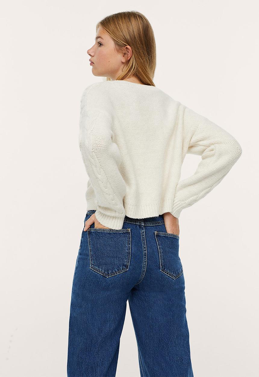 MANGO - Sweater lucco - white