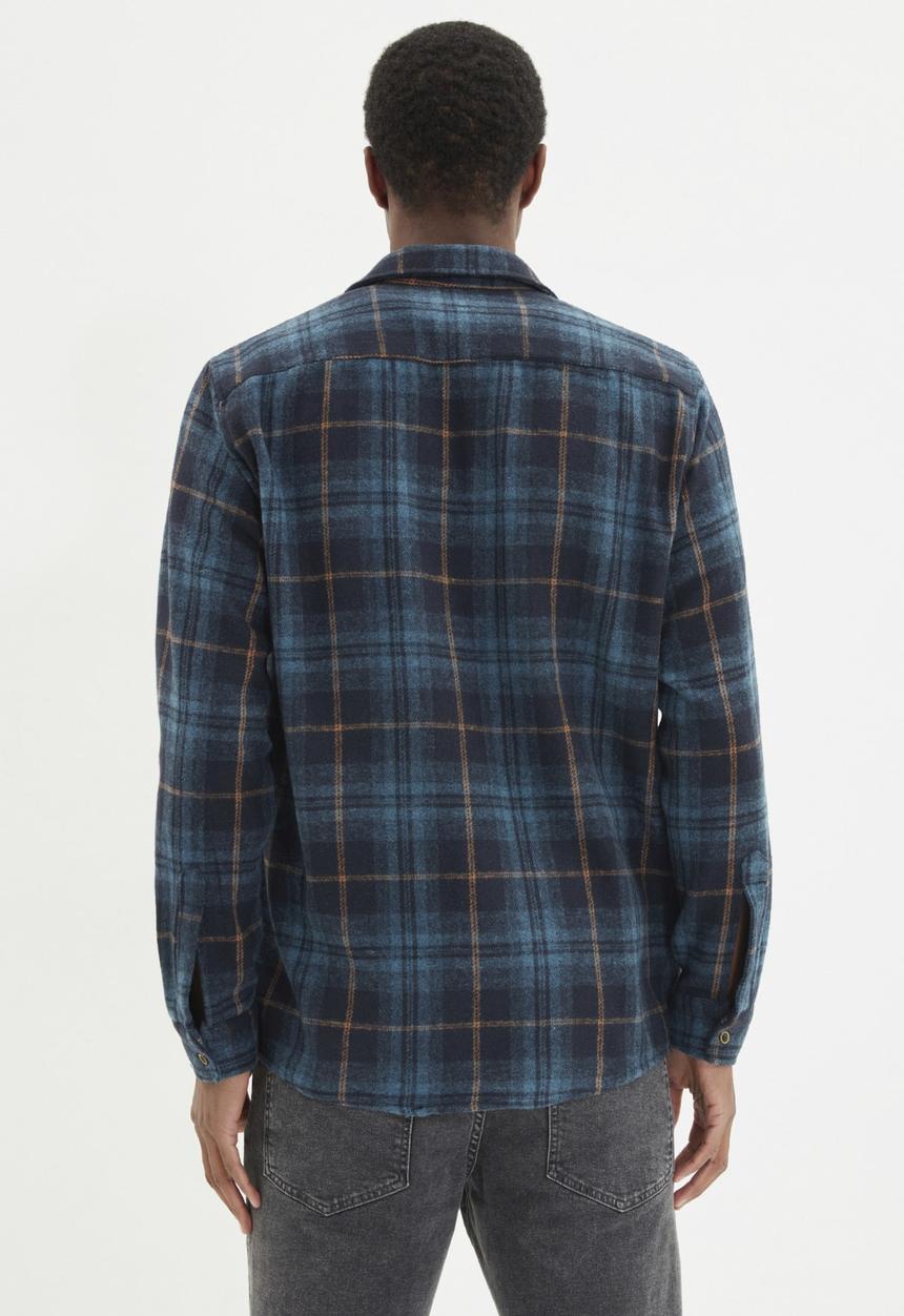 Trendyol - Long sleeve check shirt - petrol