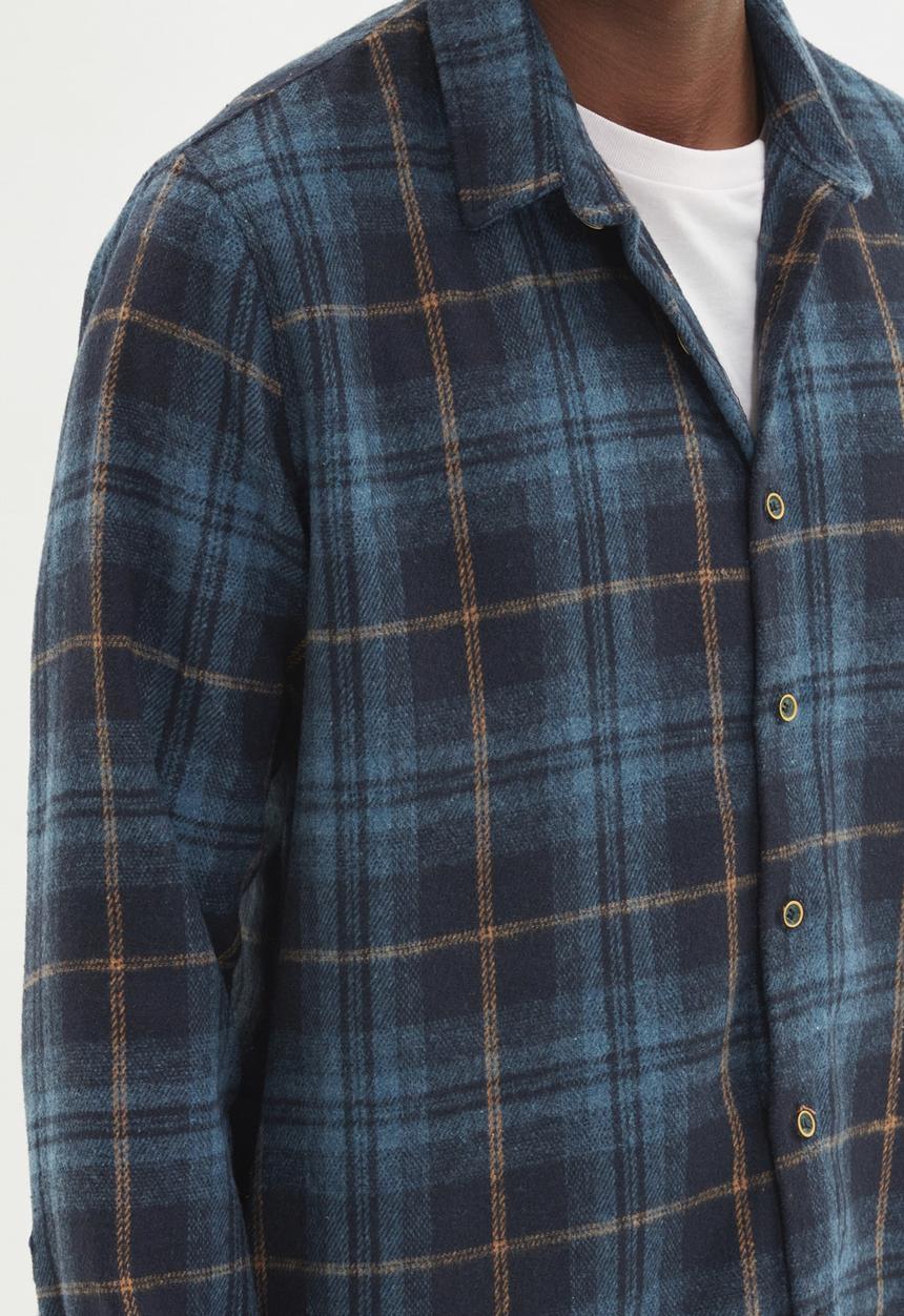 Trendyol - Long sleeve check shirt - petrol