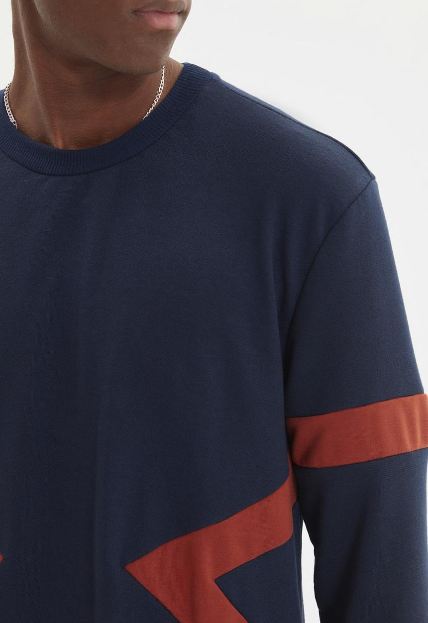 Trendyol - Patterned sweater - navy