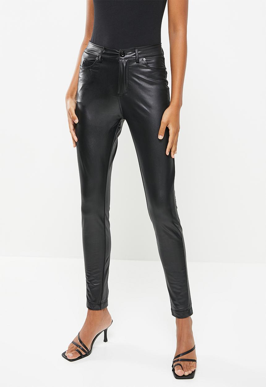 dailyfriday - Pu skinny pants - black