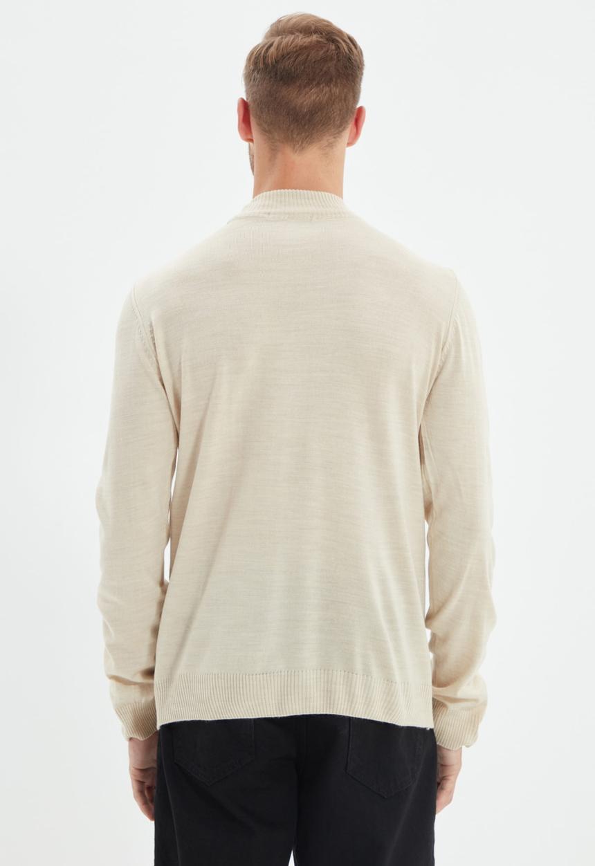 Trendyol - Chris high neck slim fit knit - beige