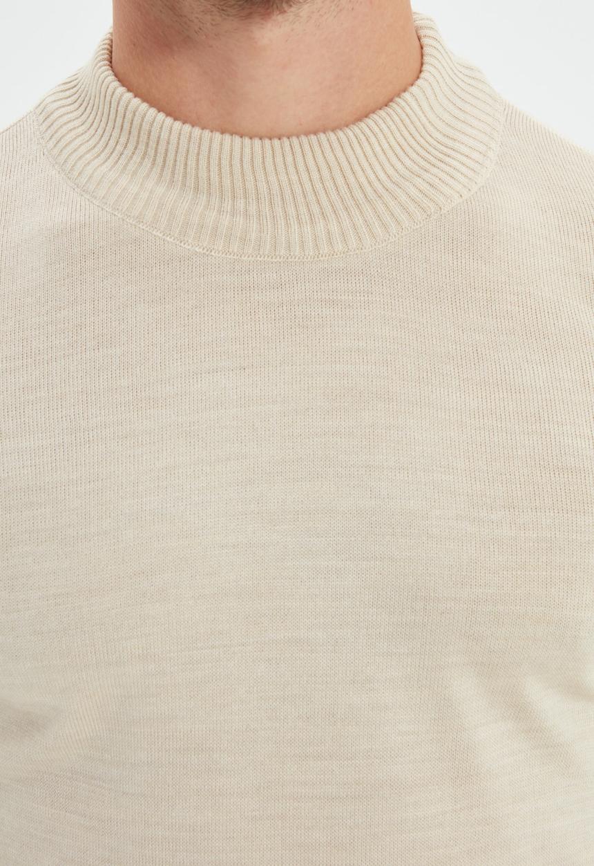 Trendyol - Chris high neck slim fit knit - beige