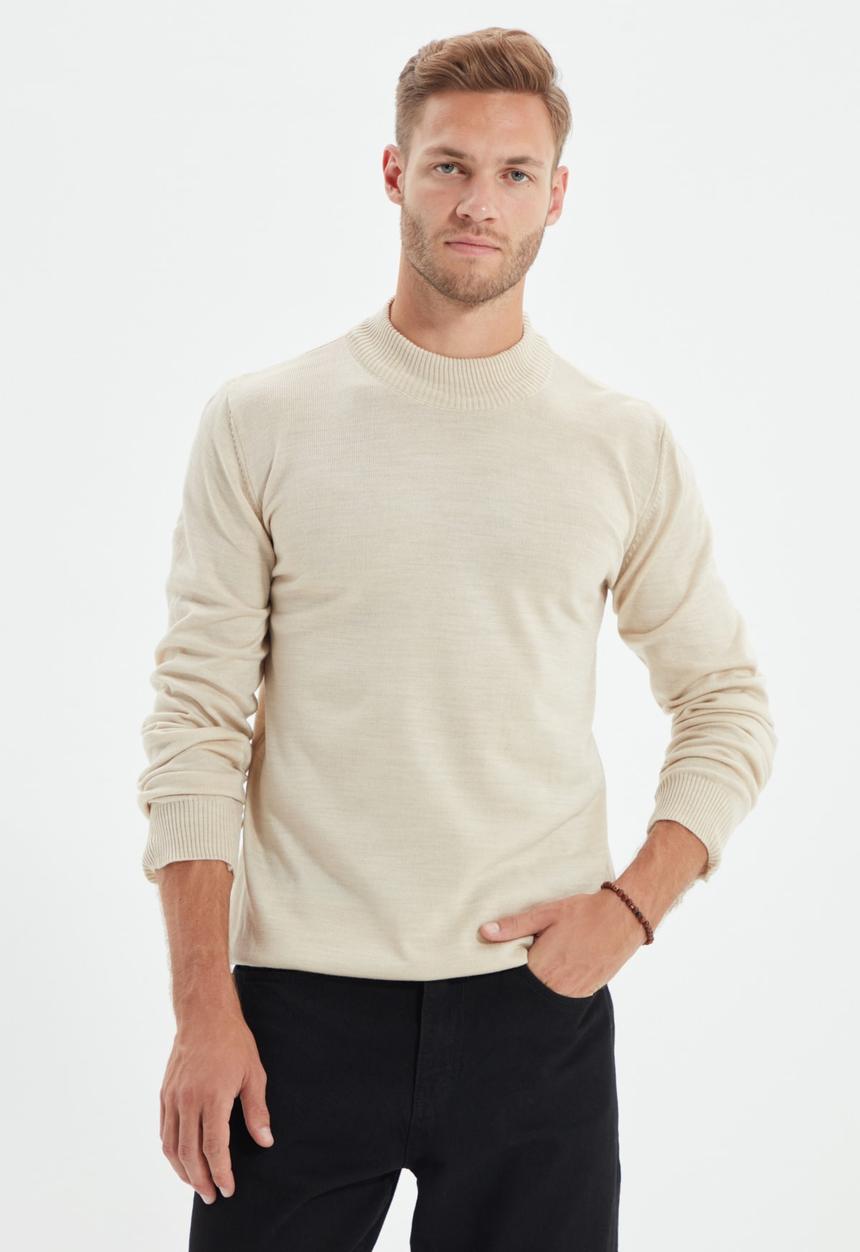 Trendyol - Chris high neck slim fit knit - beige