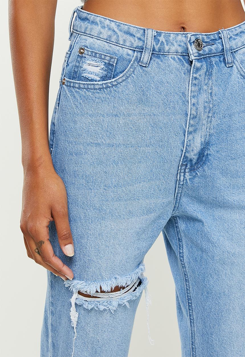 Missguided - Wratth highwasited jeans -  light blue