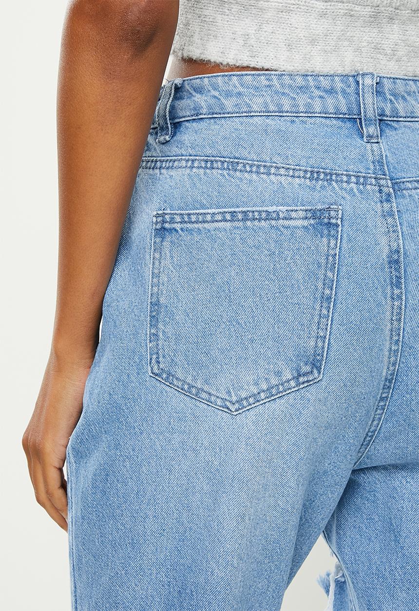 Missguided - Wratth highwasited jeans -  light blue