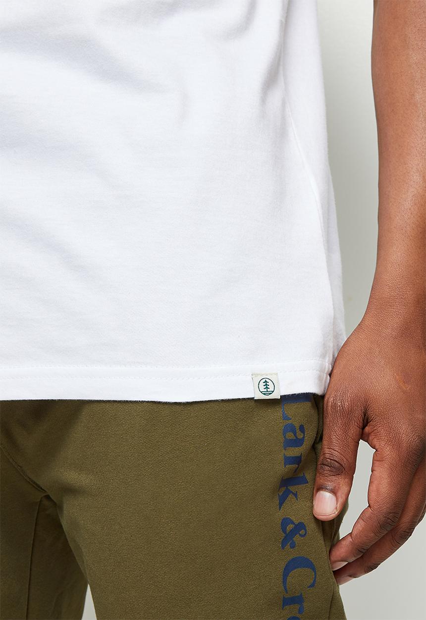 Lark & Crosse - L&c graphic crew neck tee - white