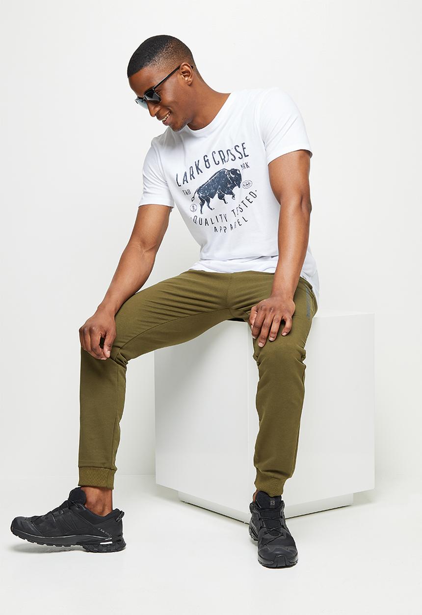 Lark & Crosse - L&c graphic crew neck tee - white