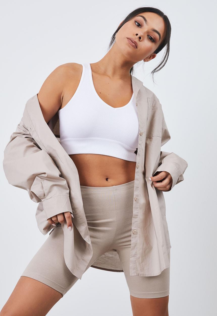 Factorie - Oversized long sleeve shirt - nude blush