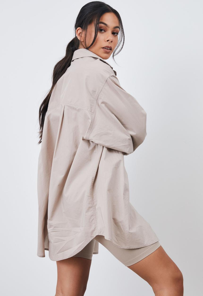 Factorie - Oversized long sleeve shirt - nude blush