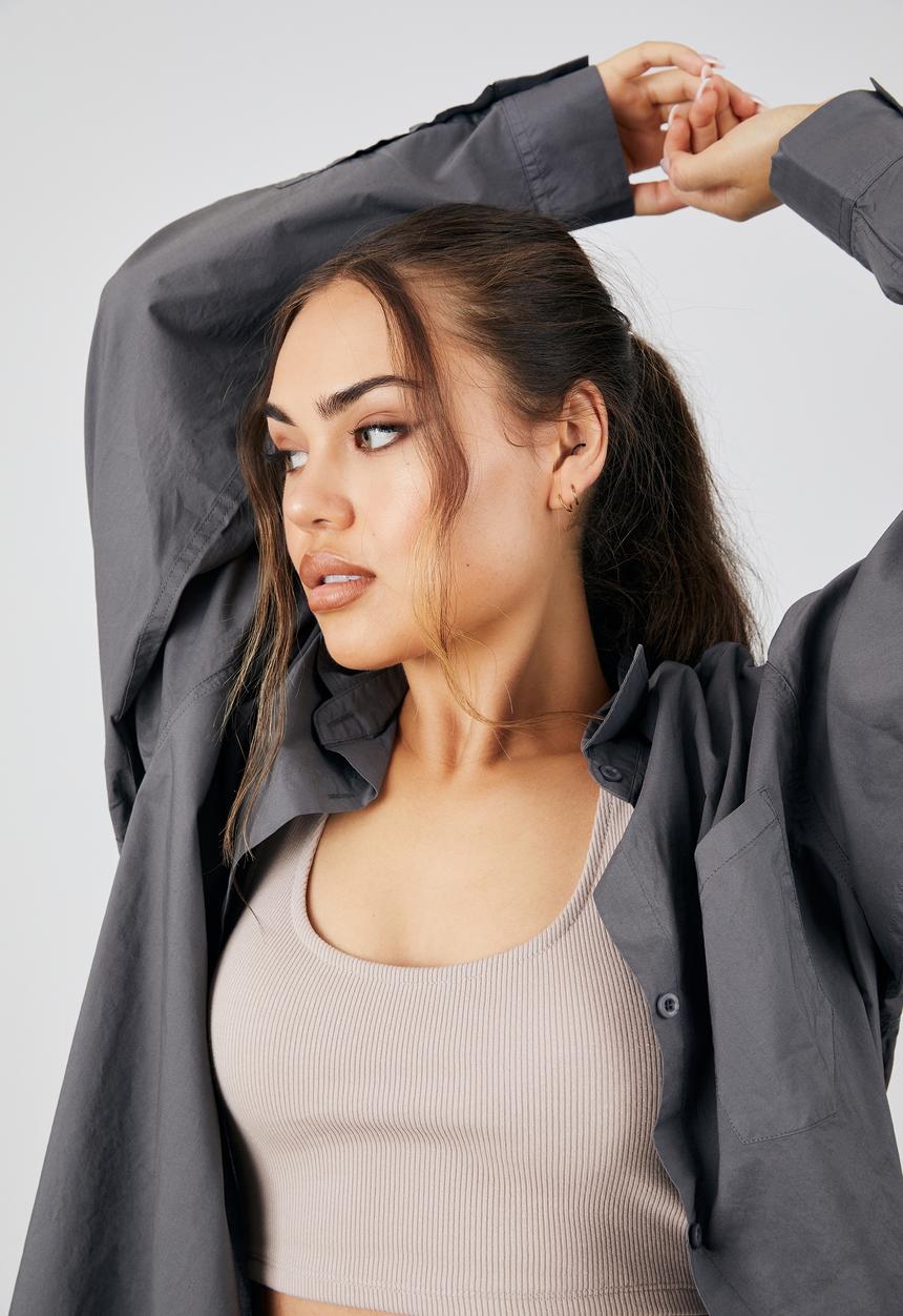 Factorie - Oversized long sleeve shirt - tornado
