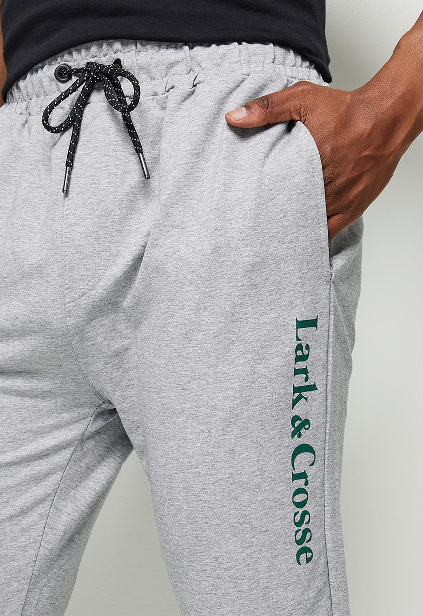 Lark & Crosse - Eldy slim fit sweatpants - grey melange